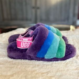 💫New Women UGG Fluff Yeah Slide in Multi-Color